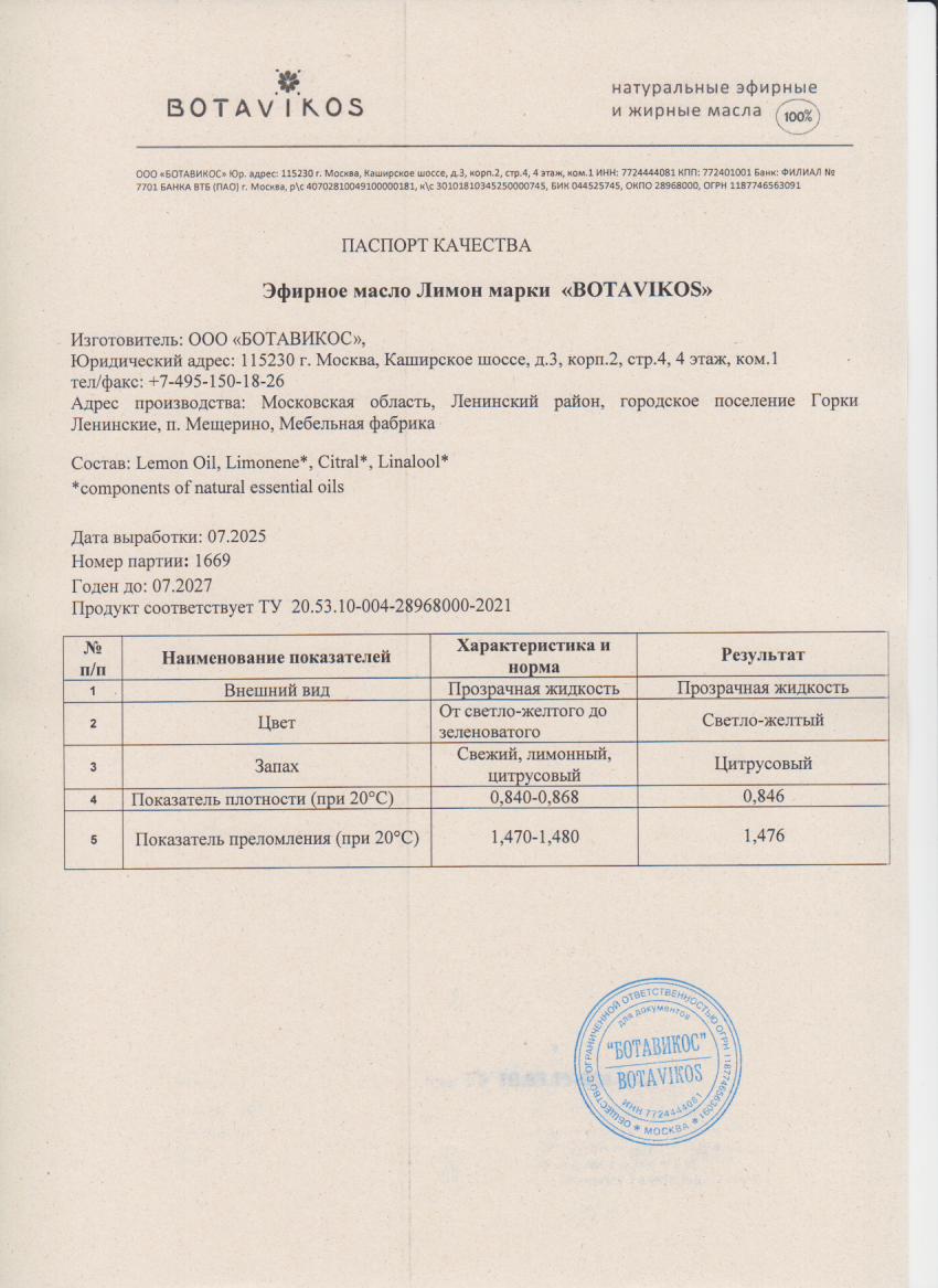Паспорт №072025